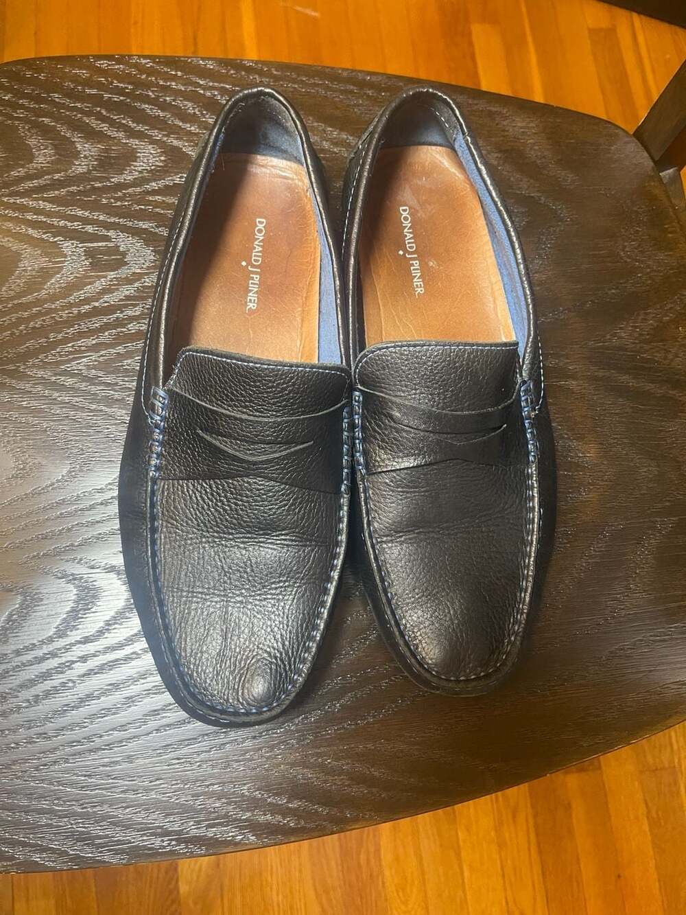 Donald J Pliner Varran Loafer Size 12M Black Leather Driving Shoes